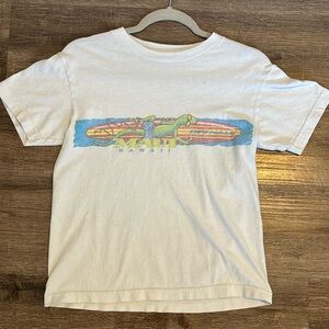 MAUI HAWAII Small Tshirt Vintage White Graphic